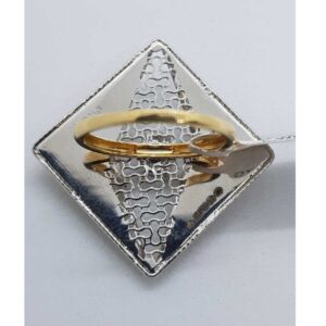 Rose gold squre l ring SJ-760 LR/6