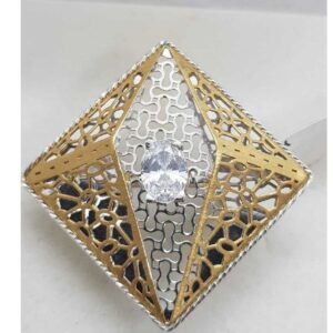 Rose gold squre l ring SJ-760 LR/6