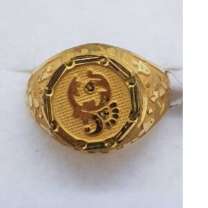 22KT Gold Flower Design gents ring SJ-GR/82