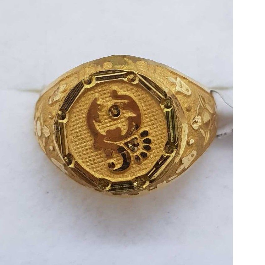 22KT Gold Flower Design gents ring SJ-GR/82