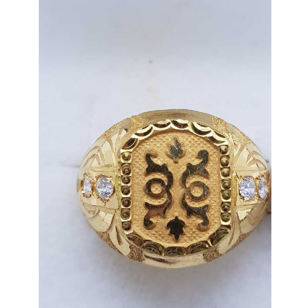 916 Gold Studded gents ring SJ-GR/49
