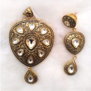 22kt gold antique pendant set 003