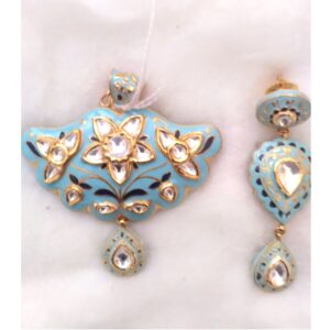 916 gold colorful pendant set 001