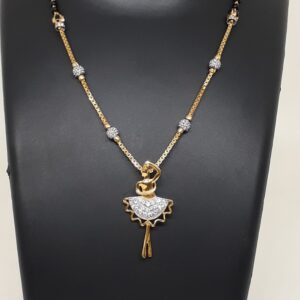 22ct Fancy Diamond Mangalsutra ms/1917/33