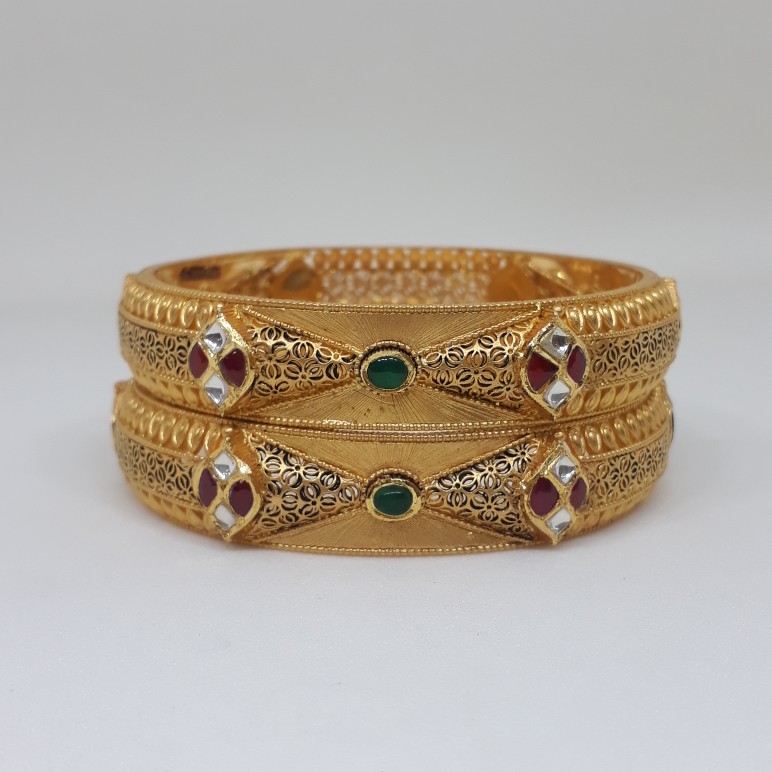22ct Antique  Kundan Kada bg/1326/160