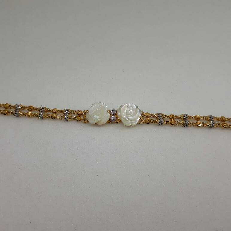 22Ct Rose Design Ladies Bracelet lk/317/123 - Image 2