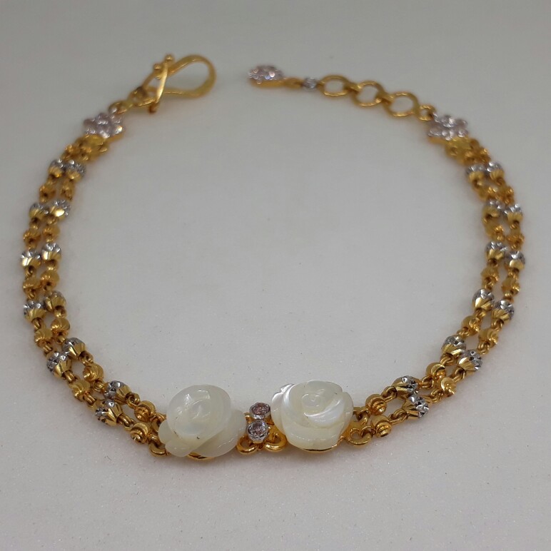 22Ct Rose Design Ladies Bracelet lk/317/123
