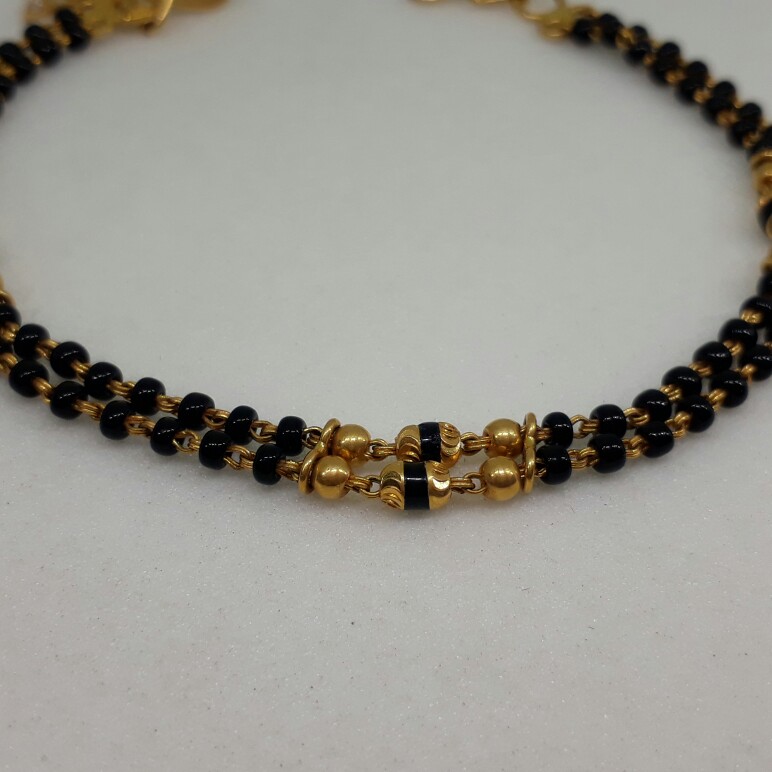 22Ct Black Beads Ladies Bracelet lk/682/12 - Image 2