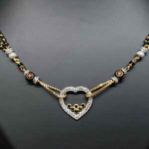 Heart mangalsutra 22k ms/3/123