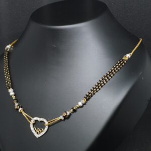 Heart mangalsutra 22k ms/3/123