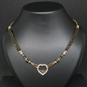 Heart mangalsutra 22k ms/3/123