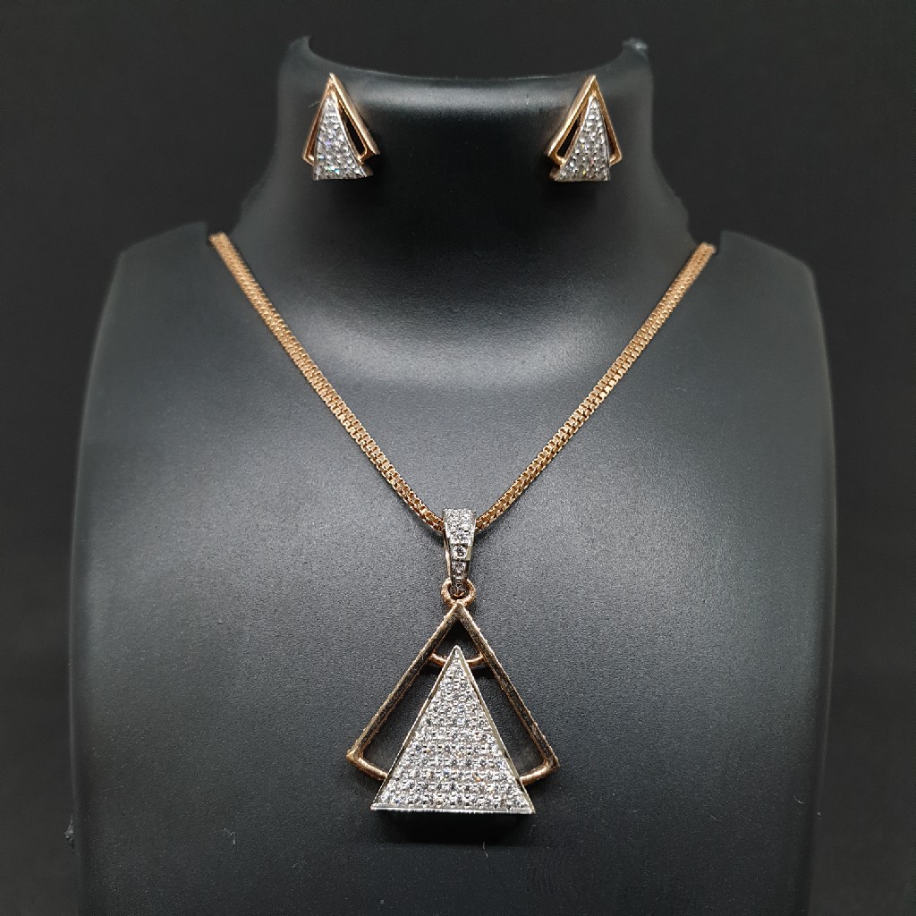 18k Rose Gold Pendant Set