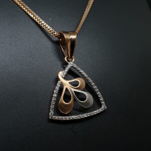 18k rose gold pendant set
