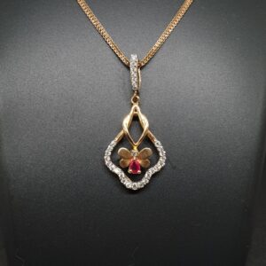 18k Rose Gold Pendant Set
