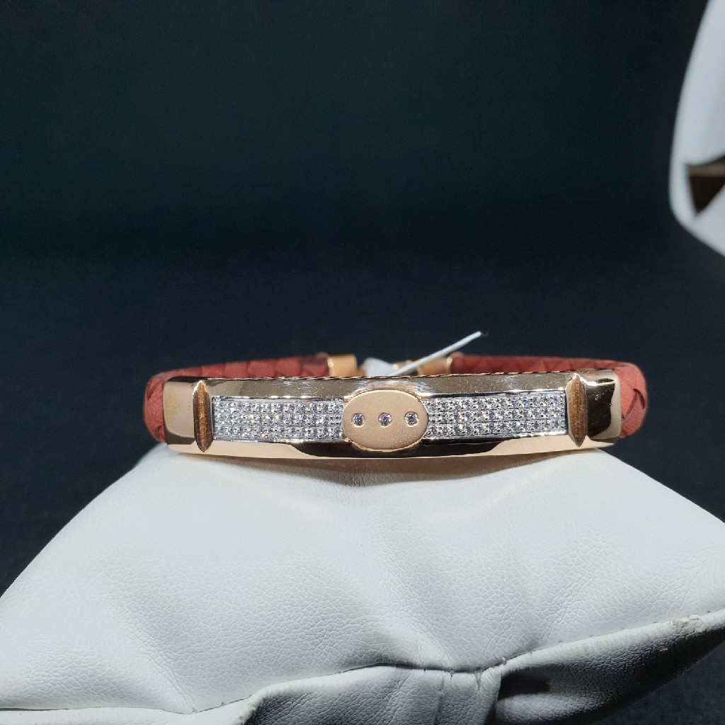 18k rose gold gents bracelet