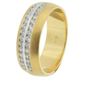 Designer 22KT Gold CZ Stone Bridal Band