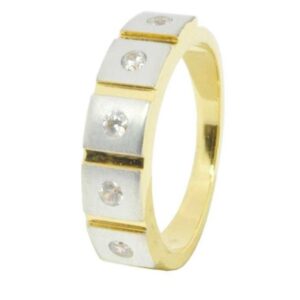 22KT Gold Fancy CZ Stone Bridal Bands