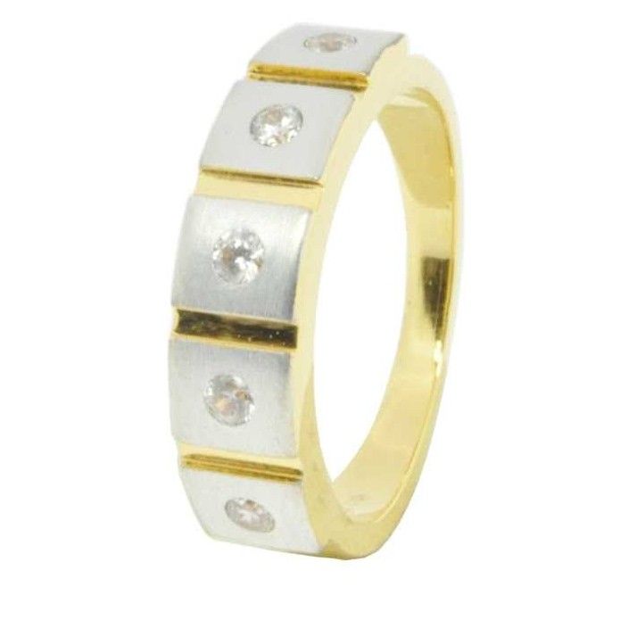 22KT Gold Fancy CZ Stone Bridal Bands