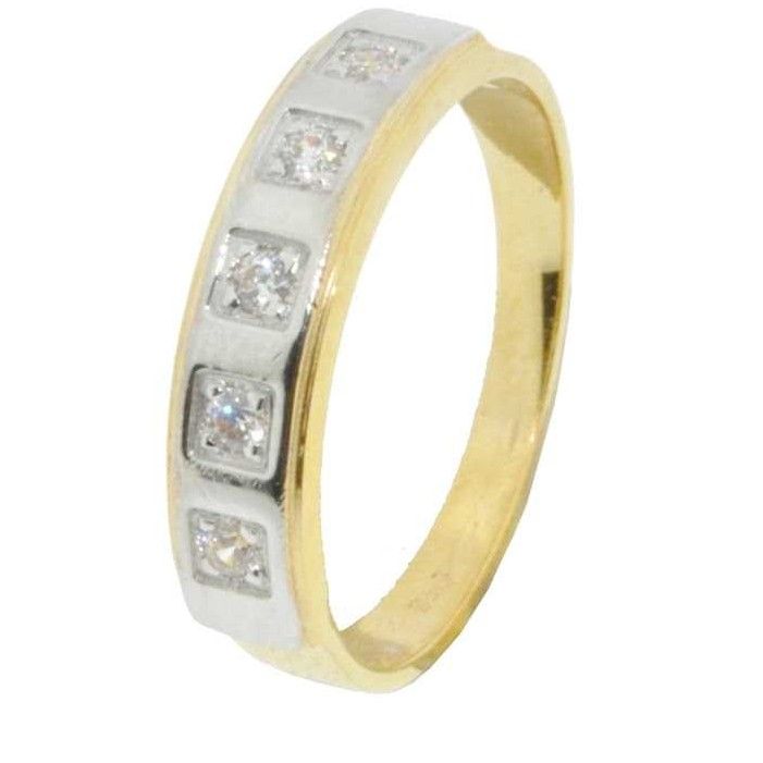916 Gold Indian CZ Stone Bridal Band