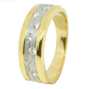 22KT Gold CZ Stone Designer Wedding Band