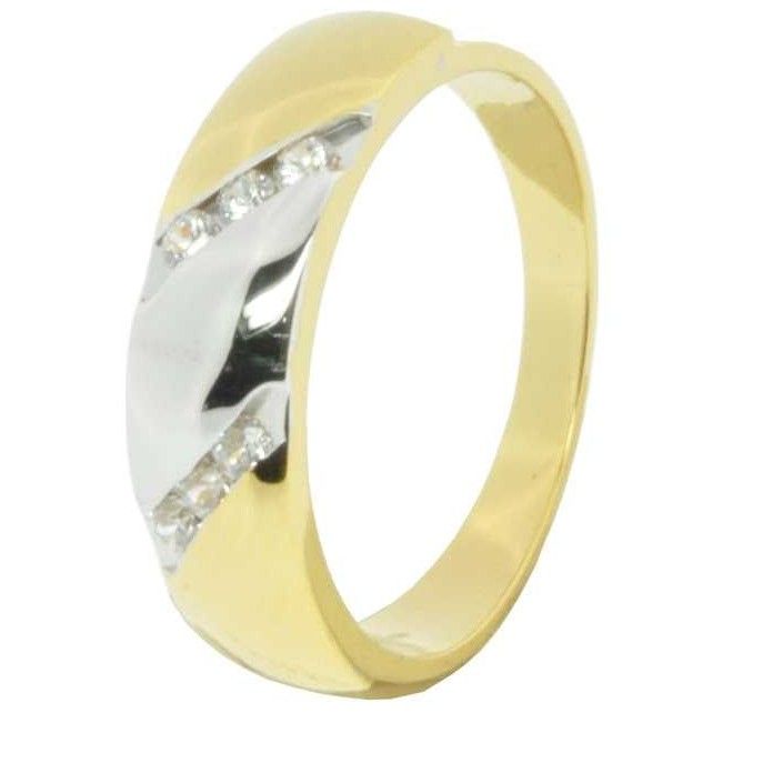 22KT Gold CZ Kids Indian Stone Wedding Band