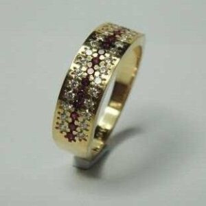 916 Gold Charming CZ Stone Bands