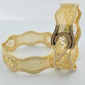 916  CNC CZ Stone Designer Laser Bangles