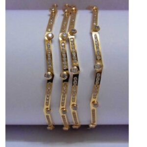 22KT Gold Fancy CZ Designer Bangles