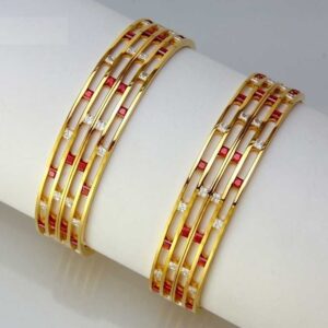 22KT Gold Fancy CZ Bangles