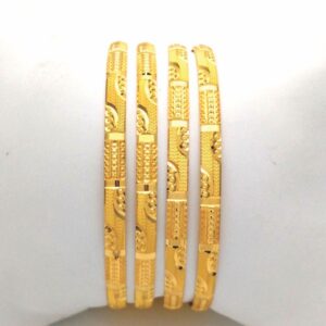 Gold hallmark plain bangle - tr1219