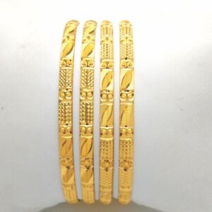 Gold hallmark plain bangle - tr1217