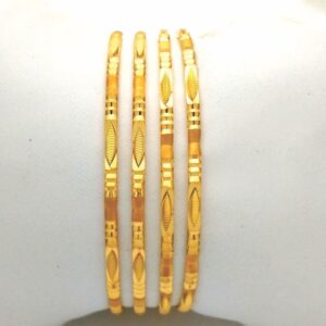 Gold Hallmark Plain Bangle - go1208