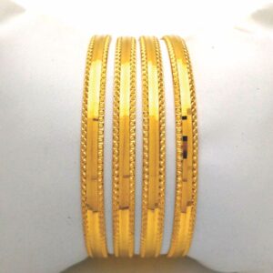 Gold Hallmark Plain Bangle - Po1207