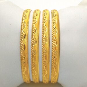 Gold Hallmark Plain Bangle - Po1205