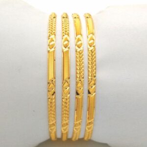 Gold hallmark plain bangle - dp1202