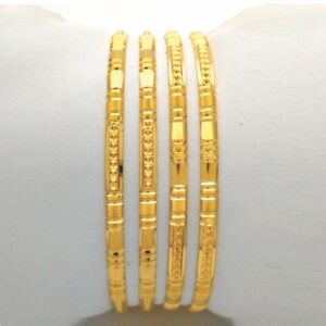 Gold hallmark plain bangle - dp1201