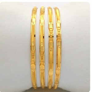 Gold hallmark plain bangle - dp1197