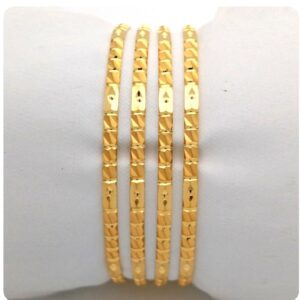 Gold hallmark plain bangle - dp1195