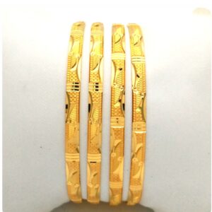 Gold hallmark plain bangle - kn1182