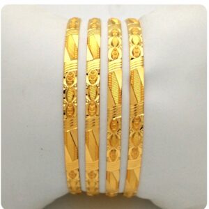 GOLD HALLMARK PLAIN BANGLE - KN1180