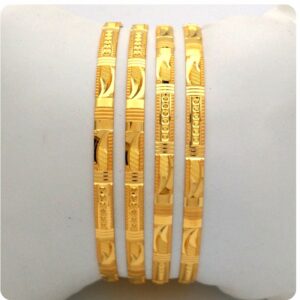 GOLD HALLMARK PLAIN BANGLE - KN1179