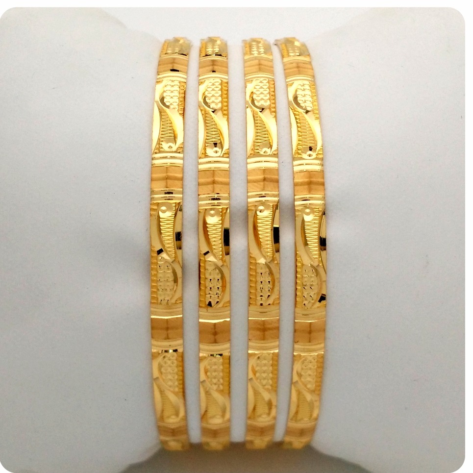 GOLD HALLMARK PLAIN BANGLE - KN1160