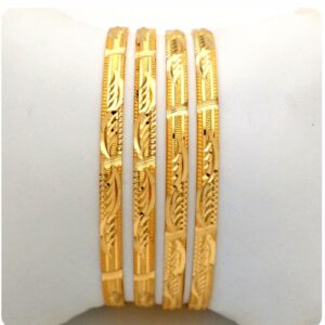 GOLD HALLMARK PLAIN BANGLE - KN1158