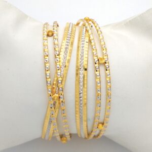 GOLD HALLMARK PLAIN MANI BANGLE - SML1063