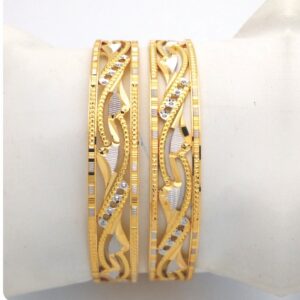 GOLD HALLMARK CNC LASER BANGLE - CLJ1048