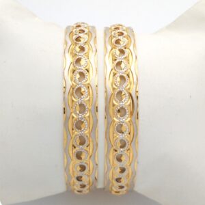 GOLD HALLMARK CNC LASER BANGLE - CLJ1045