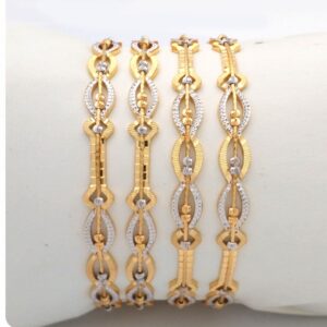 Gold Hallmark GLASS MANI Bangle - SML986