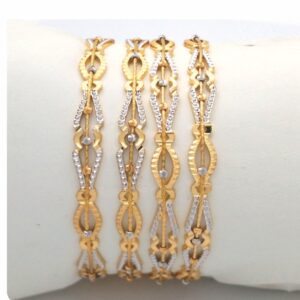 Gold Hallmark GLASS MANI Bangle - SML984