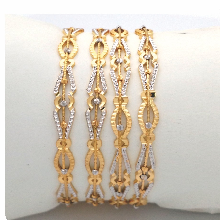 Gold Hallmark GLASS MANI Bangle - SML984
