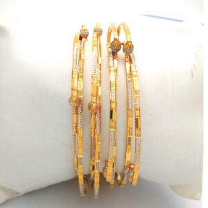 Gold Hallmark GLASS MANI Bangle - SML976